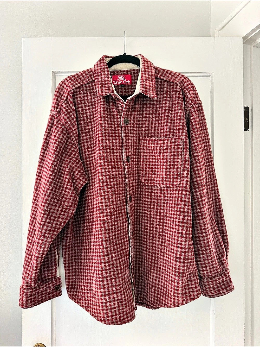 True Grit Plaid Fleece Button Down Shirt
